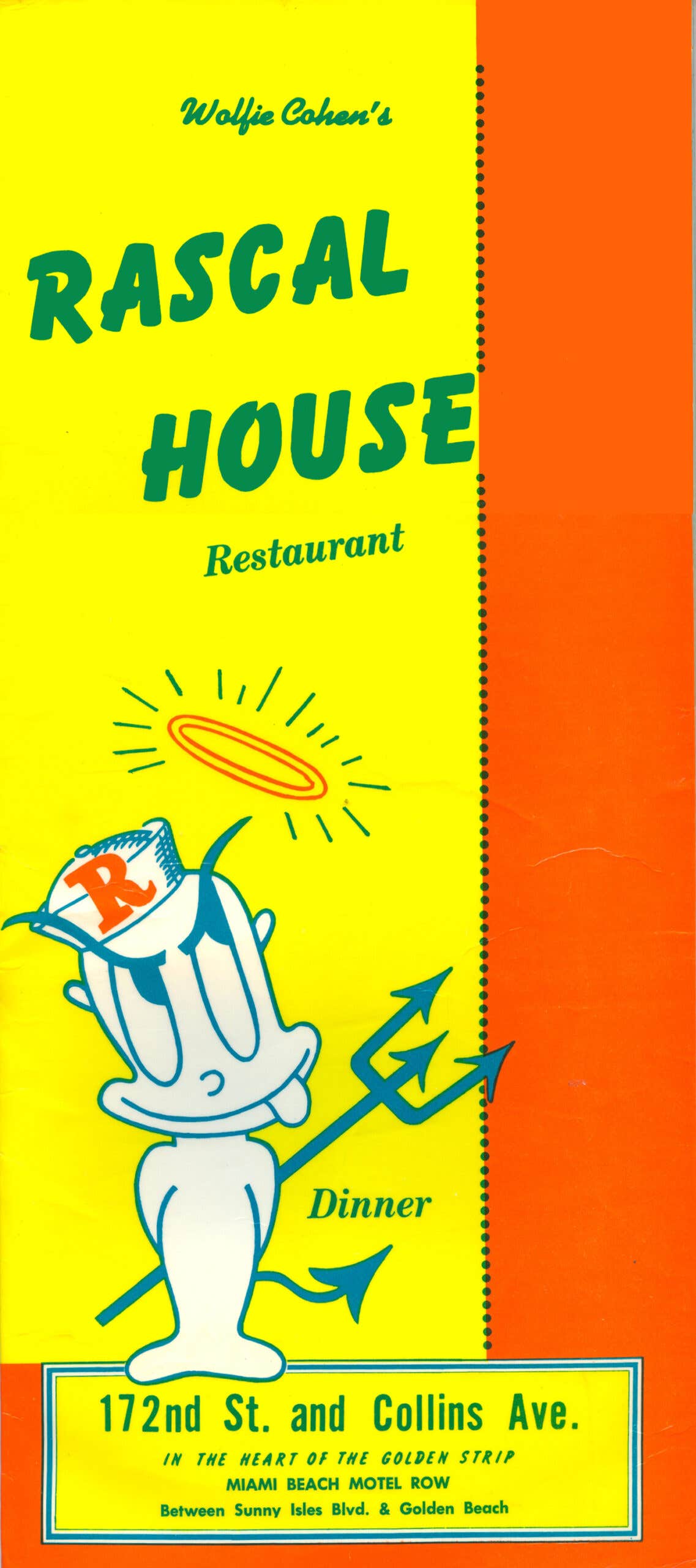 Menu Cover of Rascal House Restaurant