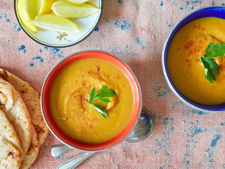 Palestinian Red Lentil and Squash Soup