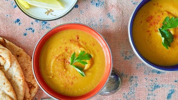 Palestinian Red Lentil and Squash Soup
