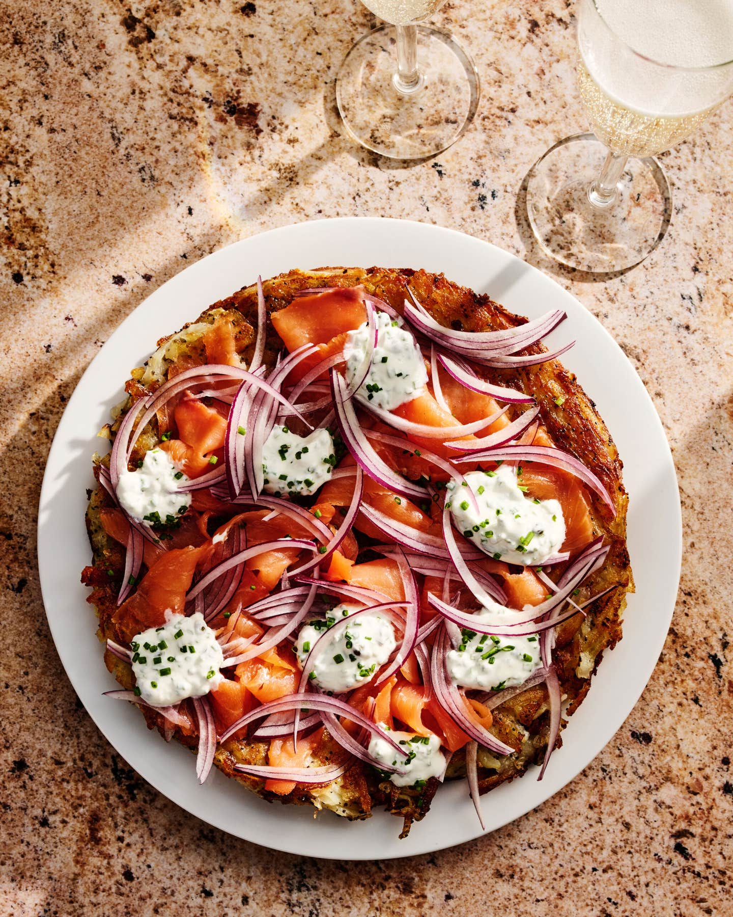 Potato Galette with Lox and Crème Fraîche