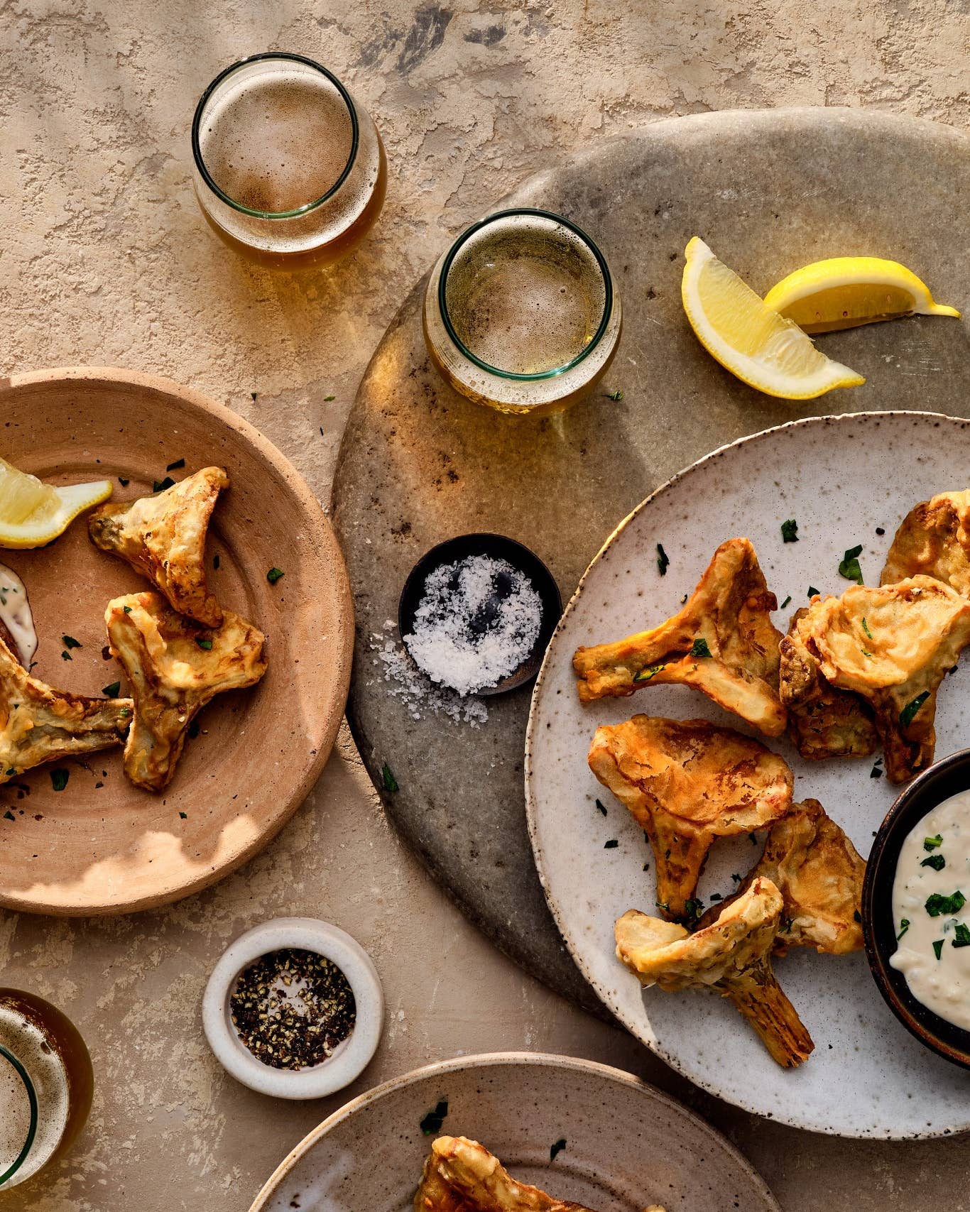 Fried Artichokes with Taratur Sauce Recipe