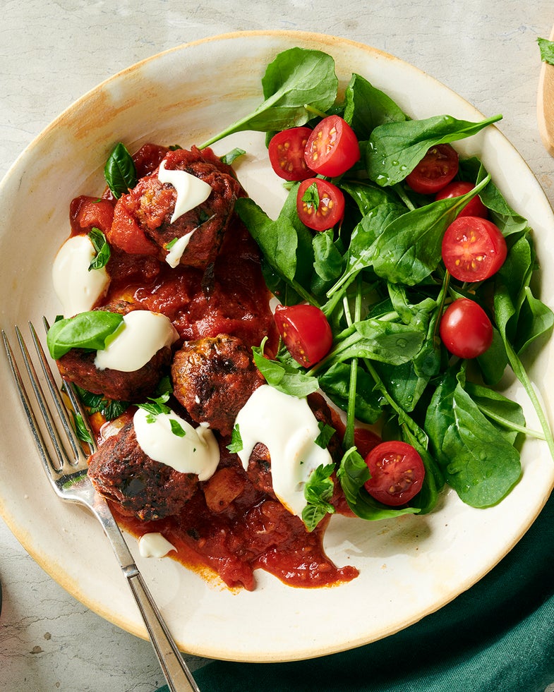 Moroccan Meatballs with Arugula