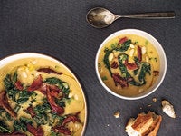 White Bean and Lacinato Kale Soup with Smoked Ham Hock-image