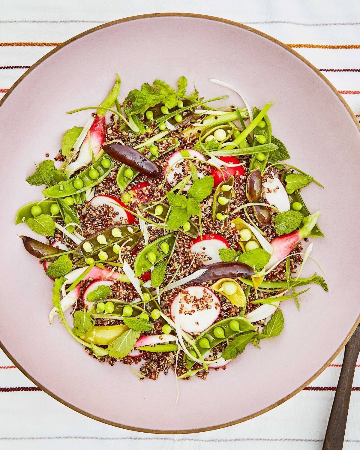 Quinoa Salad with Sugar Snap Peas, Scallions, and Mint