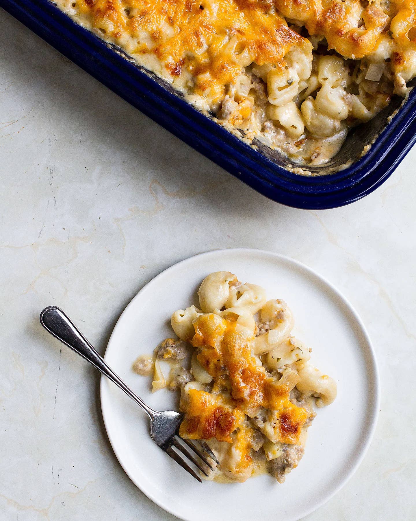 Apple and Sausage Mac and Cheese