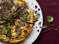 Persian Herb-Stuffed Frittata With Walnuts and Rose Petals (Kuku Sabzi)-image