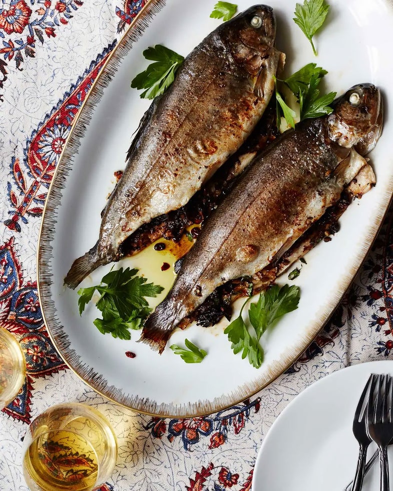 Tamarind-stuffed fish New Year's Recipe.