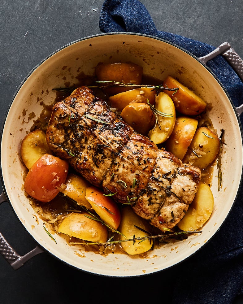 Honey-Glazed Roast Pork with Apples