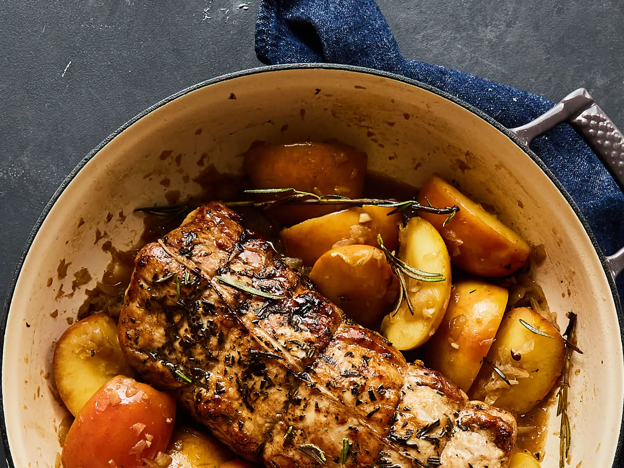 Honey-Glazed Roast Pork with Apples