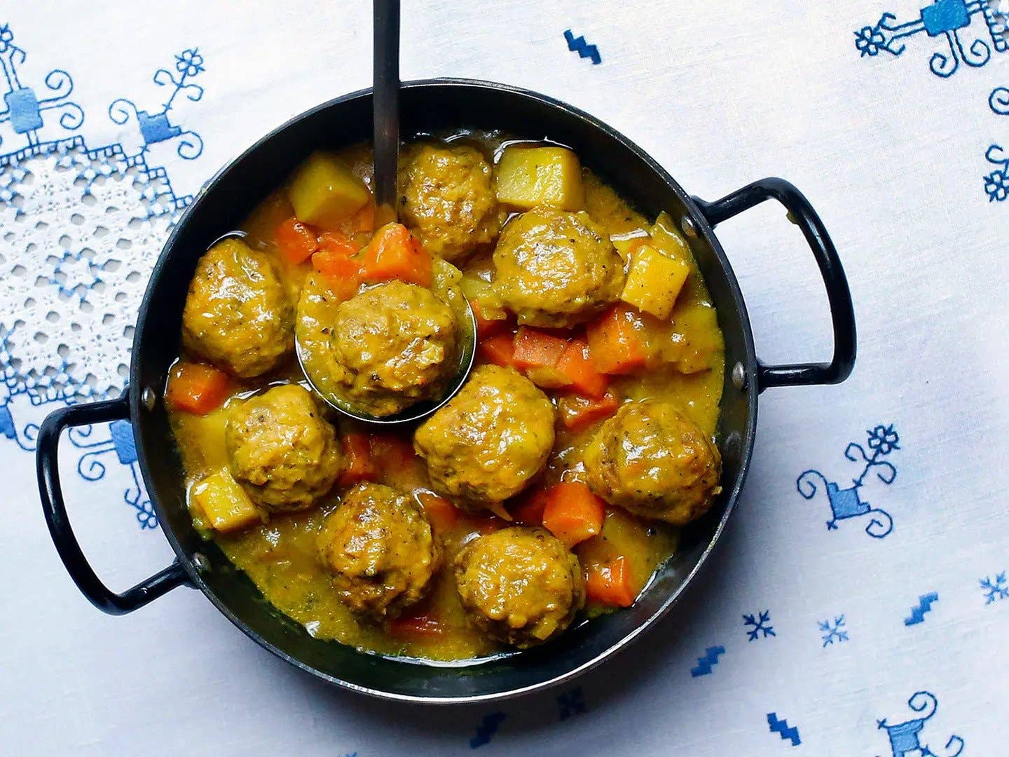 Koufteh Ghelgheli (Iranian Lamb Meatballs with Turmeric Gravy)