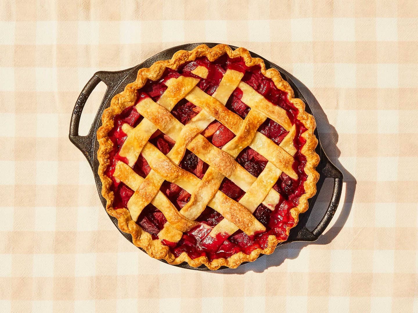 Blackberry Plum Lattice Pie