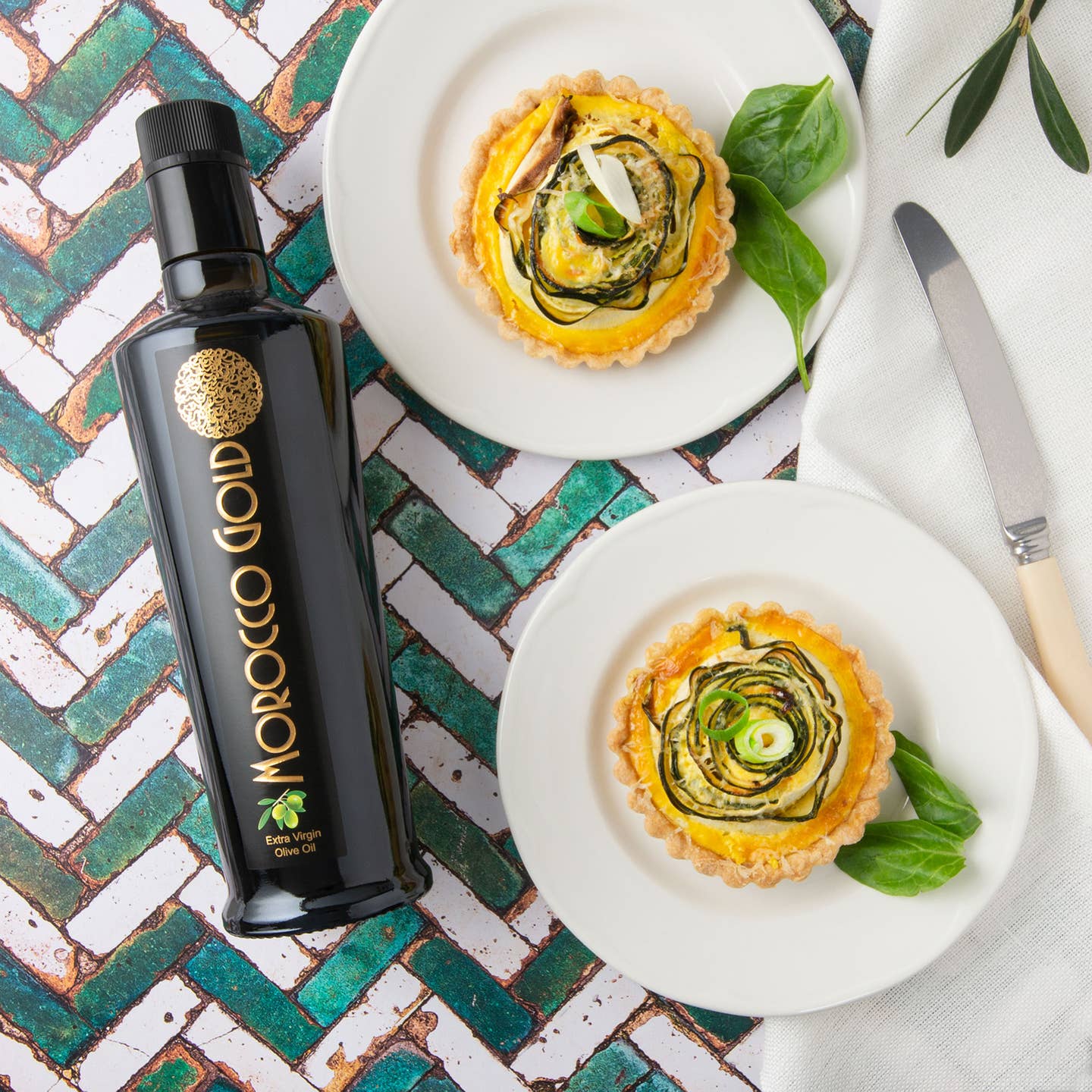 Olive oil with squash tarts