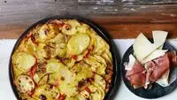 Potato and Pepper Tortilla with Ham and Cheese-image