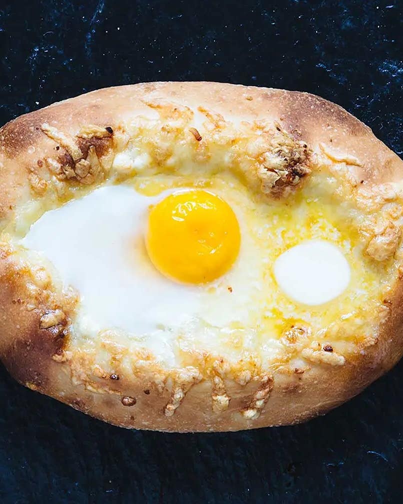 Adjaruli Khachapuri (Georgian Cheese Bread) Georgian Cheese Bread (Adjaruli Khachapuri)