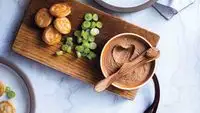 Chicken Liver Pâté with Blini and Pickled Grapes-image