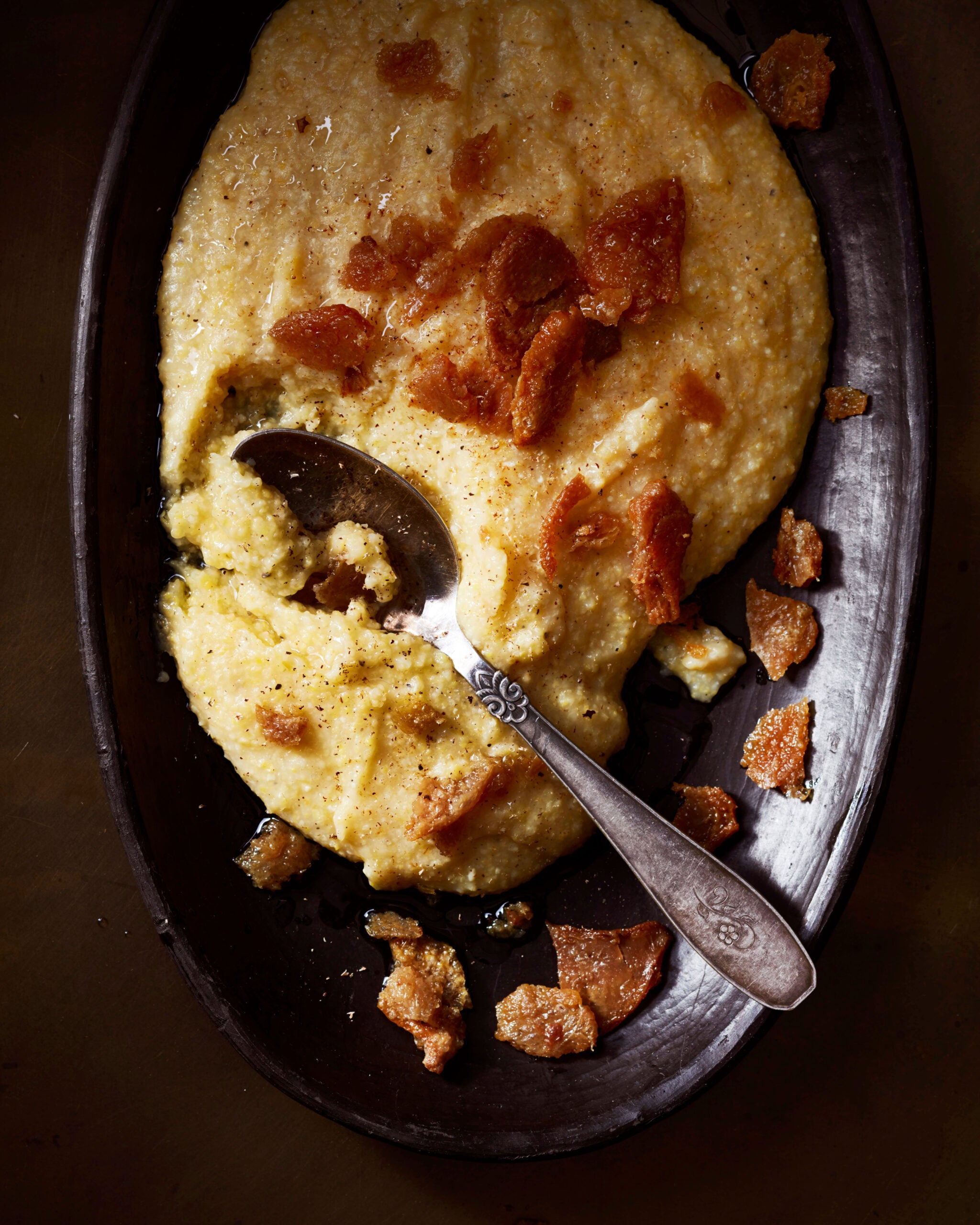 Gascon Duck-Fat Polenta with Duck-Skin Fritons (La Cruchade)-image