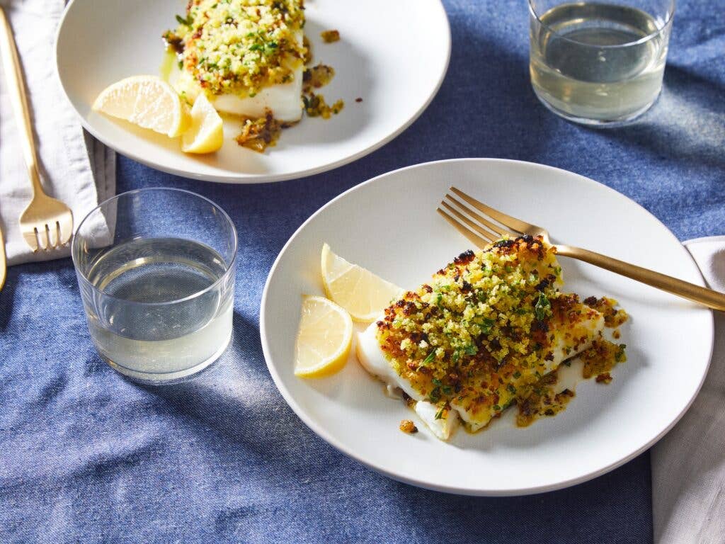 Panko and Herb Crusted Cod Fillets