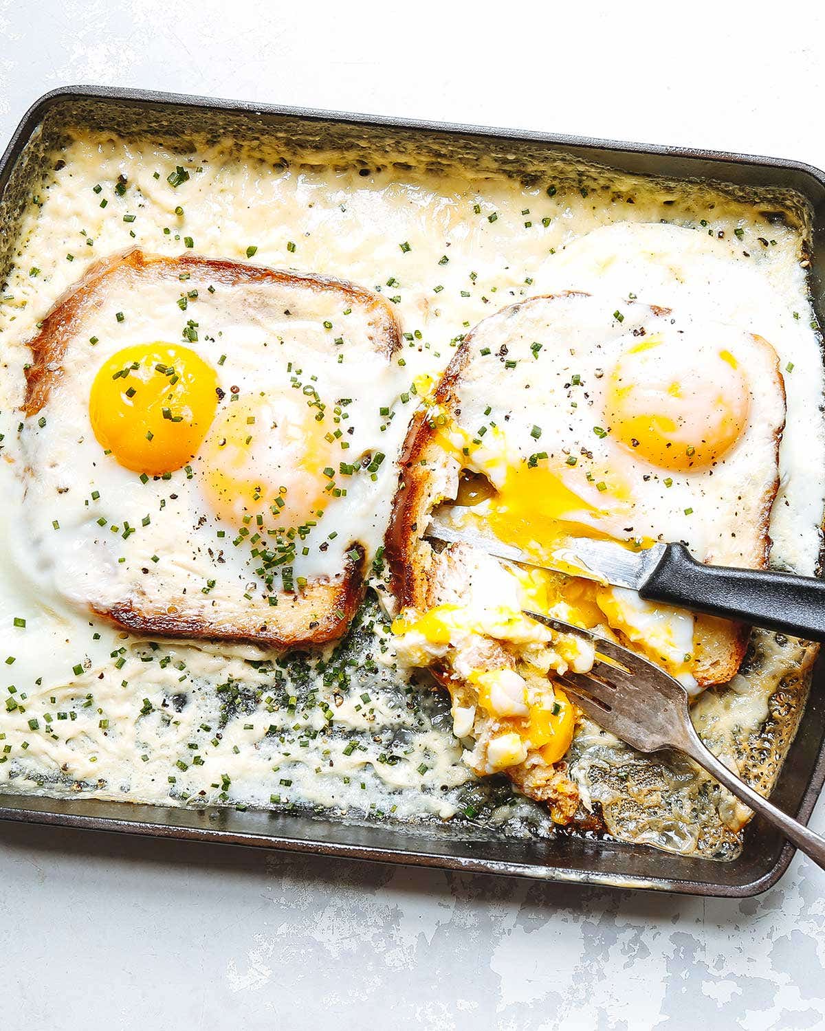 Our Best Mother’s Day Brunch Recipes Are As Special As Mom Baked French Toast with Cream and Eggs (Oeufs au Plat Bressanne)