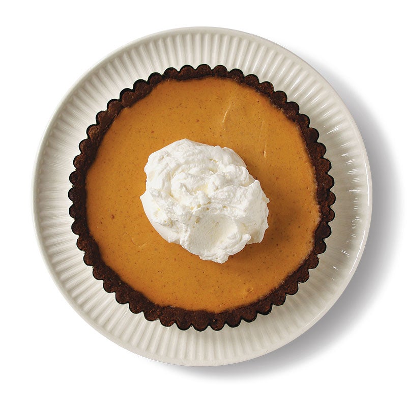 Pumpkin Cheesecake Tart with Gingersnap Crust