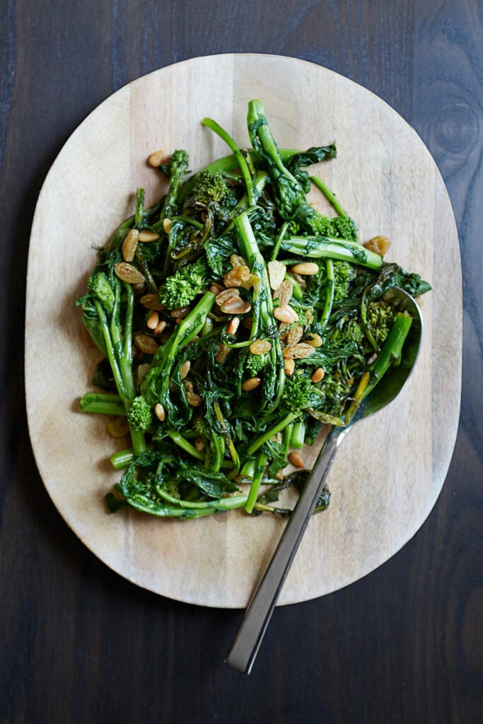 Broccoli Rabe with Pine Nuts & Golden Raisins Vegetarian Recipes