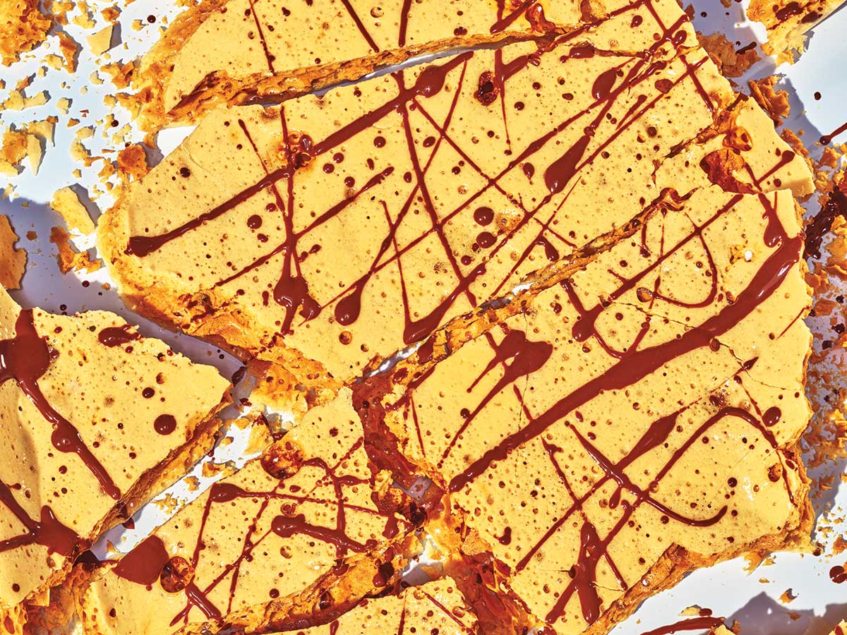 Honeycomb Brittle with Chocolate and Sea Salt