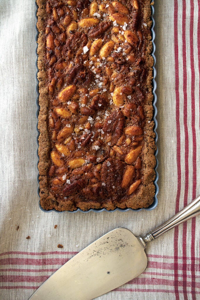 Honey-Nut Tart with Chocolate Rye Crust, Late Winter Feast