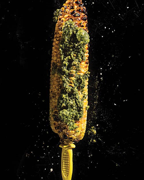 Grilled Corn with Pesto