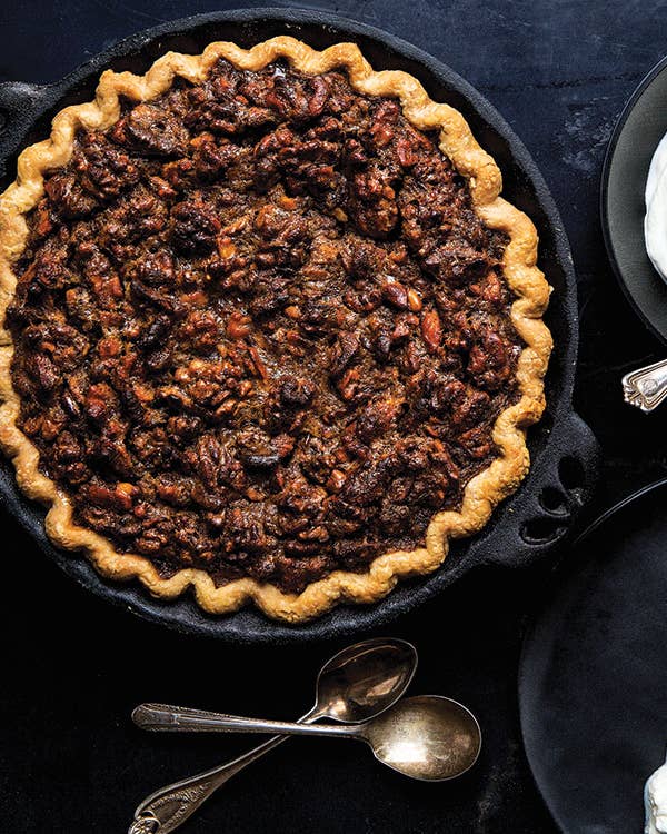 Brown Butter Walnut Pie with Sour Whipped Cream