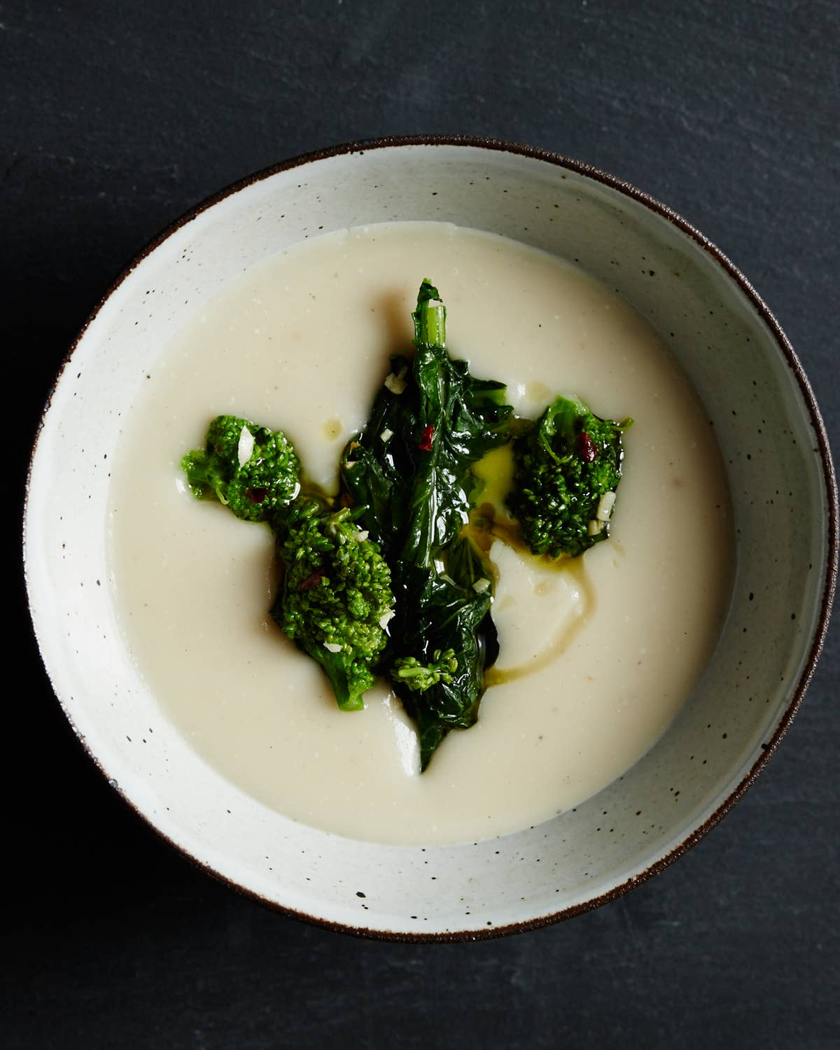 White Bean Soup with Fennel Seeds and Broccoli Rabe