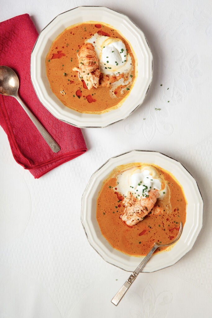 Creamy langoustine soup