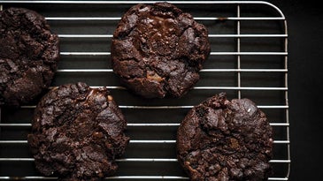 Double Chocolate and Candied-Ginger Cookies