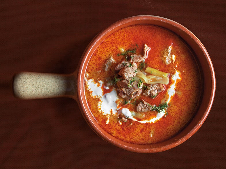 Lamb Soup With Sour Cream (Palócleves)