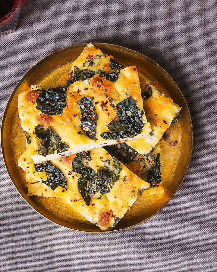 Tuscan Kale and Red Pepper Focaccia