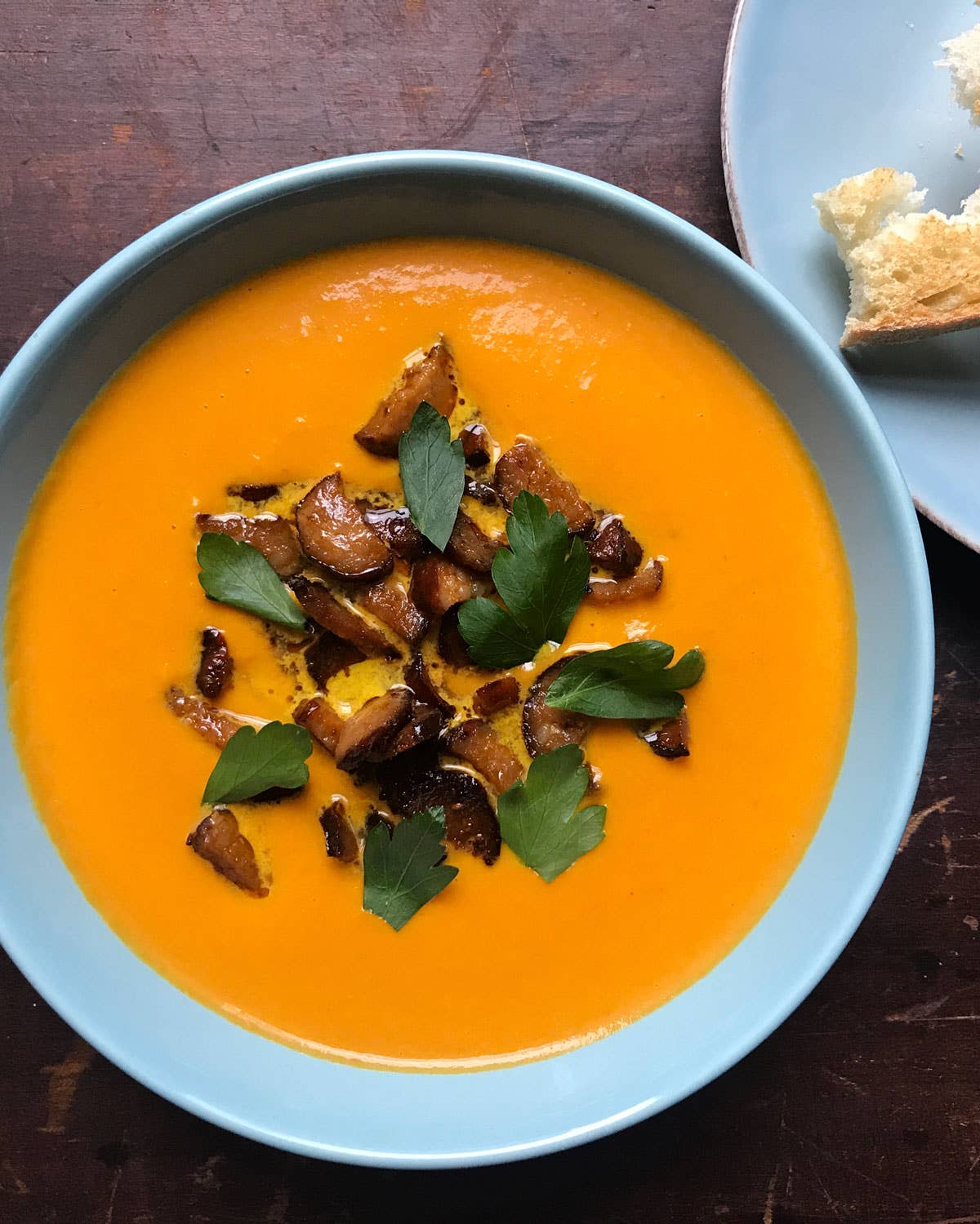 Carrot Soup with Ginger and Leeks