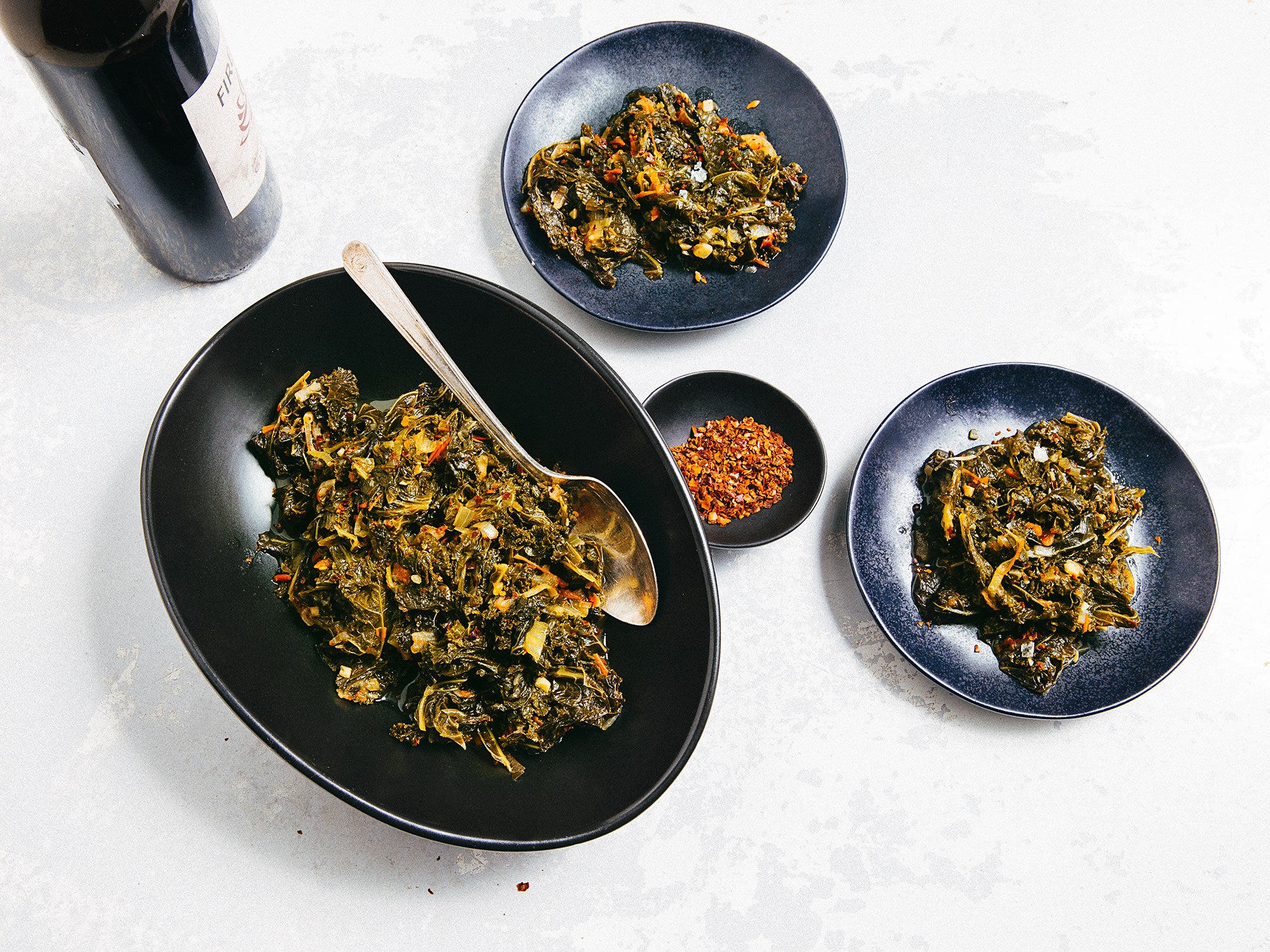 Spicy Braised Kale Saveur