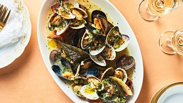 Clam and Mussel Toasts