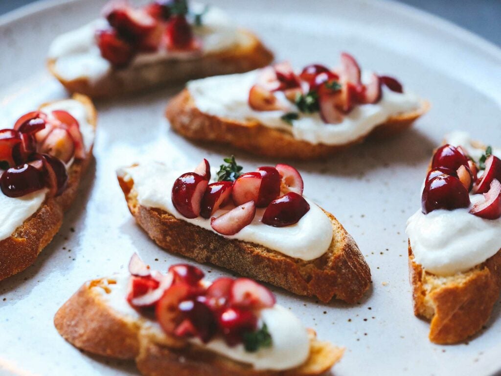 Cranberry crostini