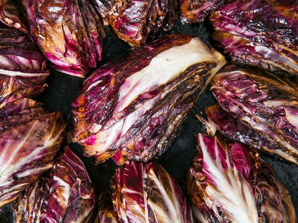 Seared Radicchio with Raisins and Shaved Parmigiano