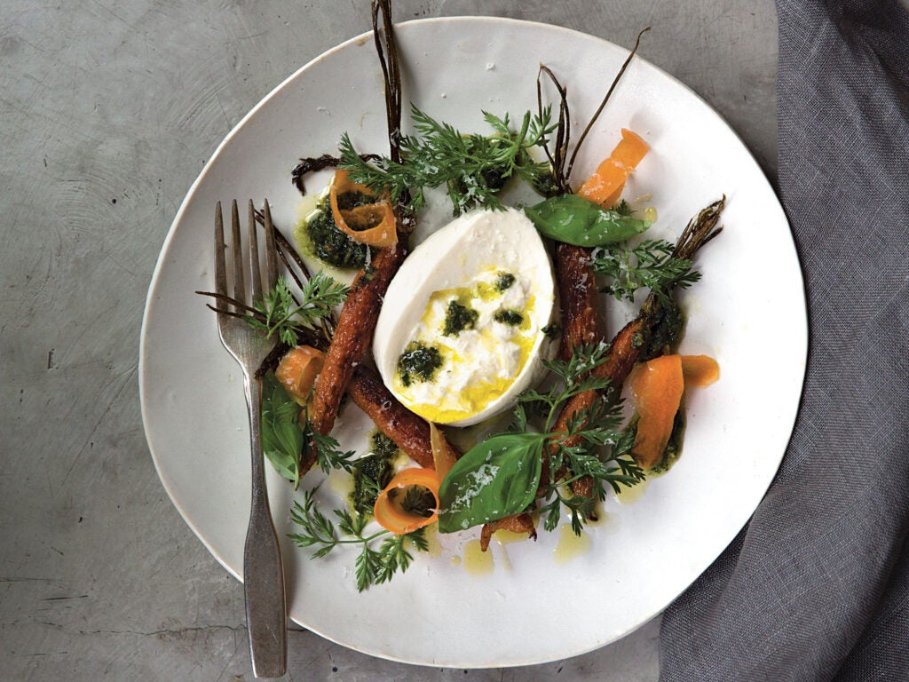 Roasted Carrot Salad with Burrata