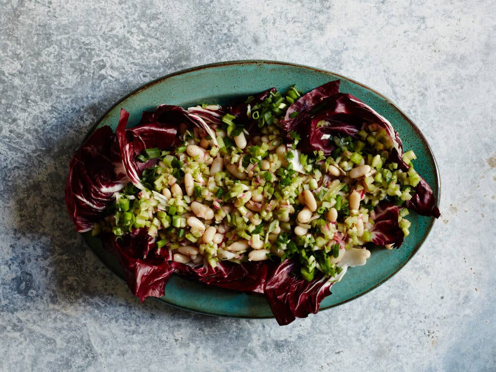Cannellini Bean Salad with Radicchio and Celery