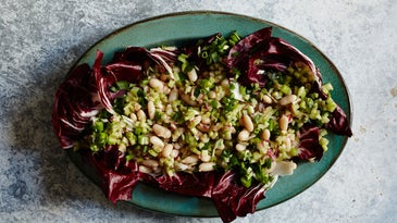 Cannellini Bean Salad with Radicchio and Celery
