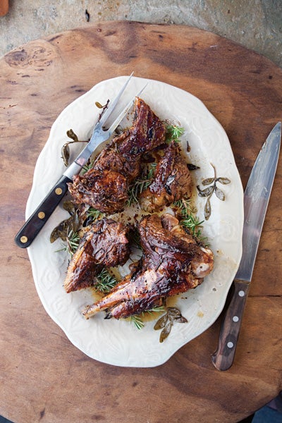 Roasted Lamb with Rosemary (Arni me Dendrolivano)