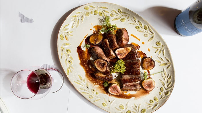 Roast Duck with Figs