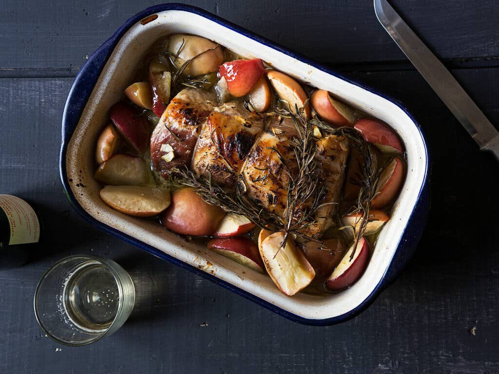 Honey Glazed Roast Pork with Apples