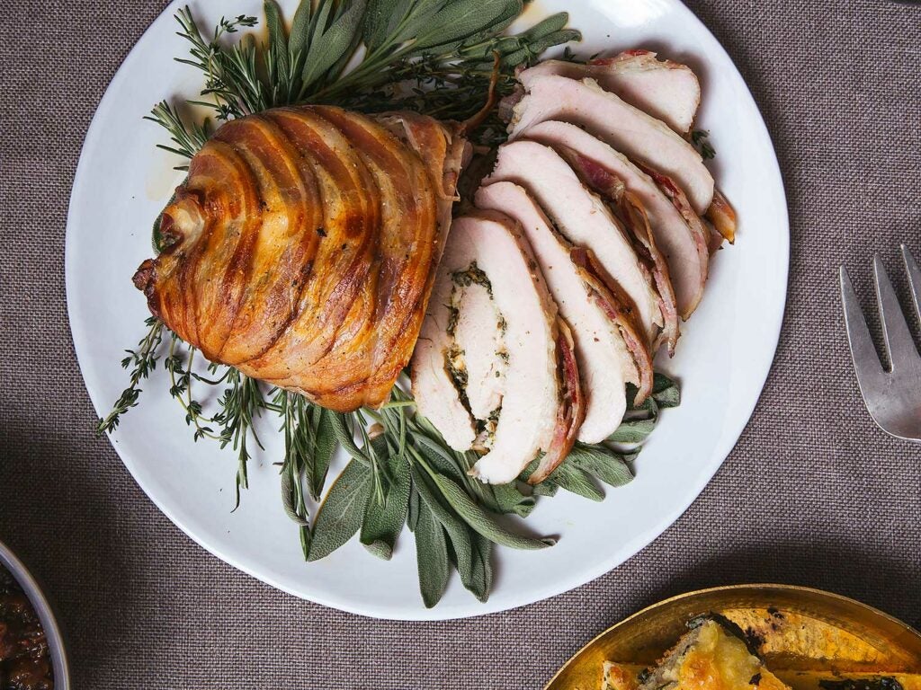 Pancetta-Wrapped Roast Turkey Breast (Turketta)