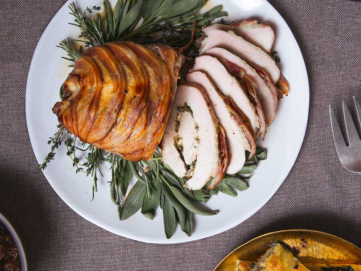 PancettaWrapped Roast Turkey Breast (Turketta) Saveur