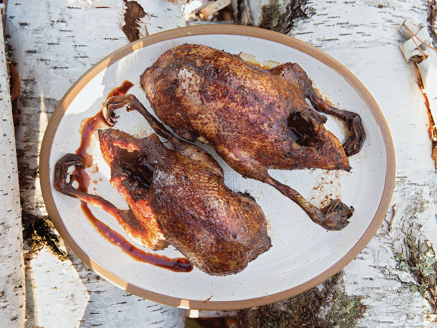 Birch Syrup and Soy Sauce-Glazed Roast Duck