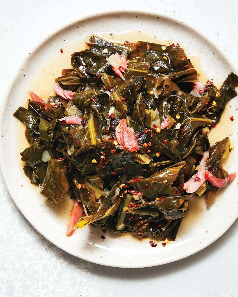 Braised Collard Greens With Pickled Trotters Braised Collard Greens With Pickled Trotters