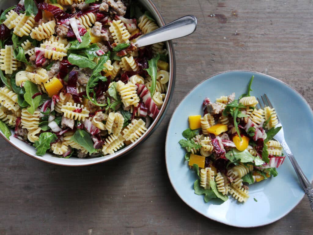 Sausage and Arugula Pasta Salad