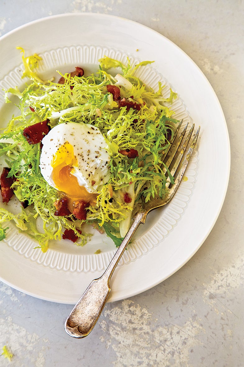 Frisée Poached Egg And Bacon Salad Salade Lyonnaise